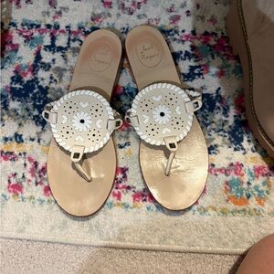 Jack Rogers Women's Cream and White Sandals
